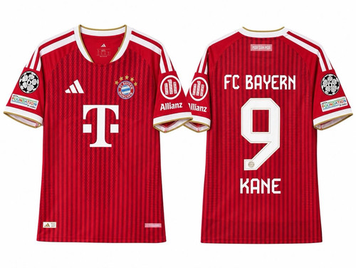 adidas FC Bayern Munich Harry Kane #9 Red/White Soccer Jersey medium size
