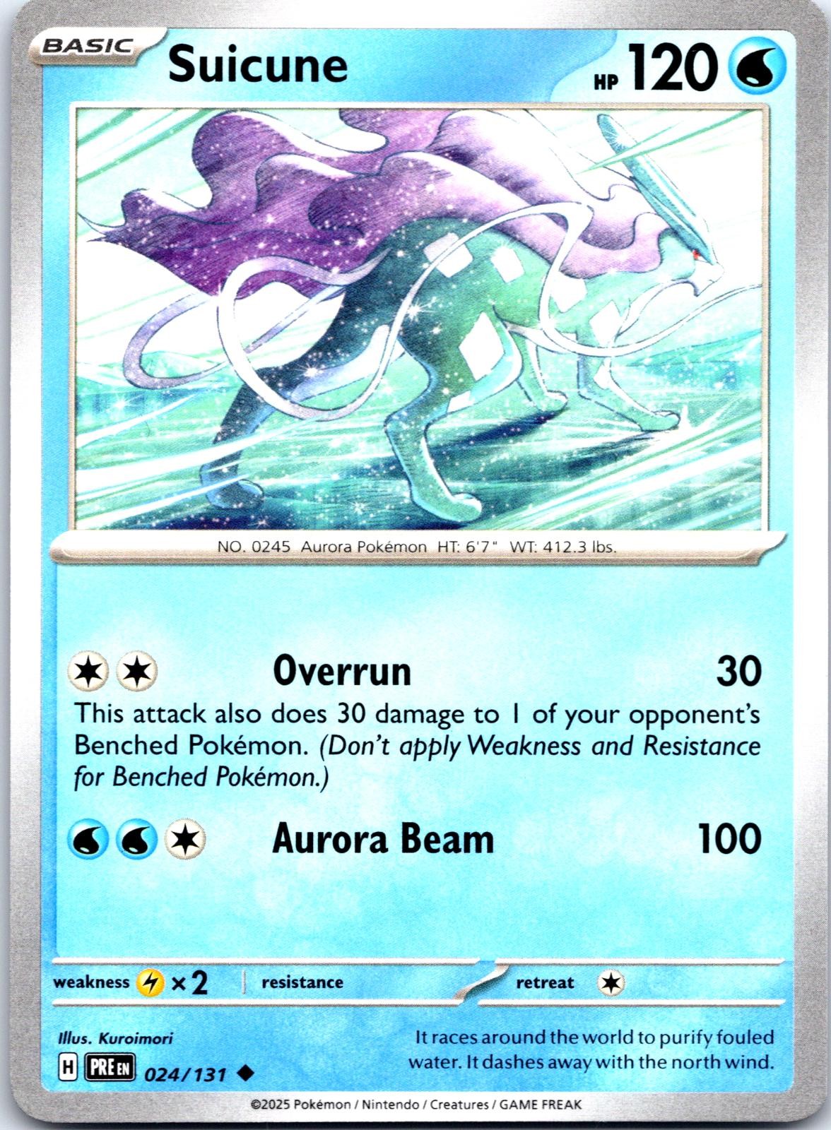 SUICUNE 024/131 UNCOMMON SV: PRISMATIC EVOLUTIONS POKEMON NM/M