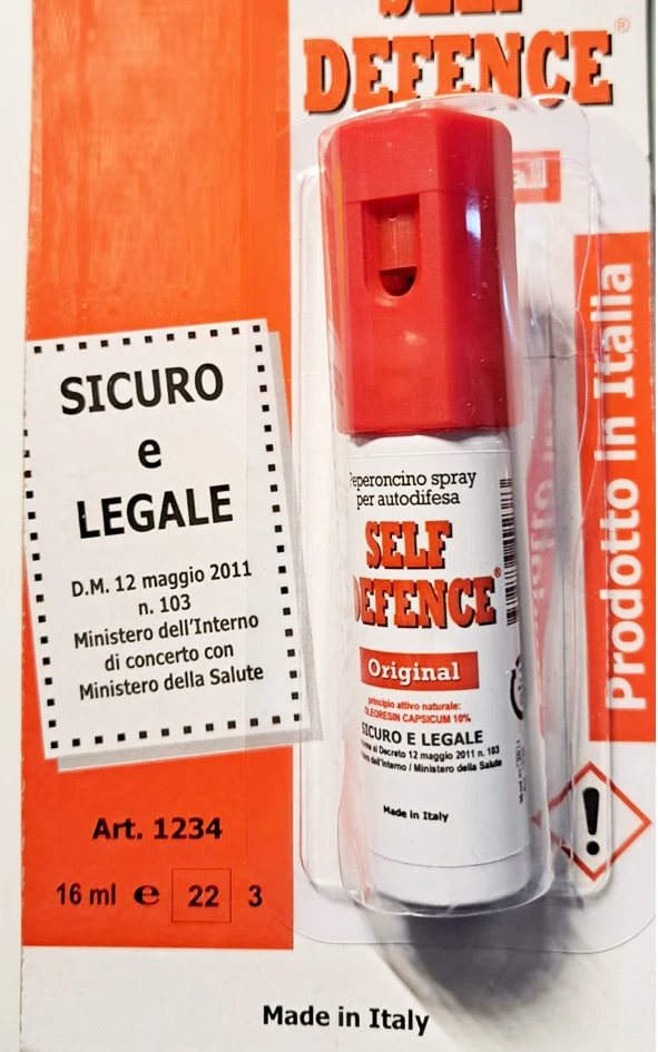 Spray Autodifesa 15ml uomo/Donna 100% Legale RED self defence Made in Italy - Immagine 4 di 4