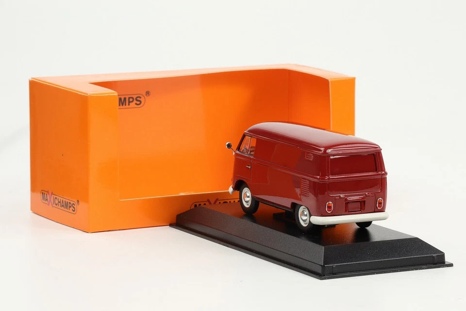 1:43 Minichamps Volkswagen VW T1 Furgone 1963 Rosso Maxichamps - Immagine 3 di 4
