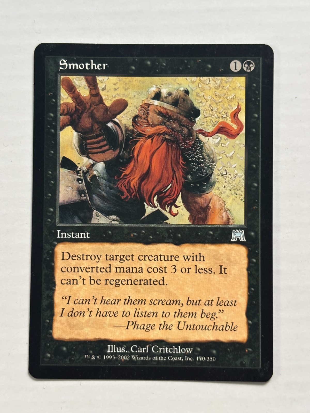 Smother Onslaught Regular MTG Magic the Gathering Vintage