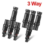 Solar Panel Connectors T Branch Cable Splitter Coupler 3 Way Parallel Connection