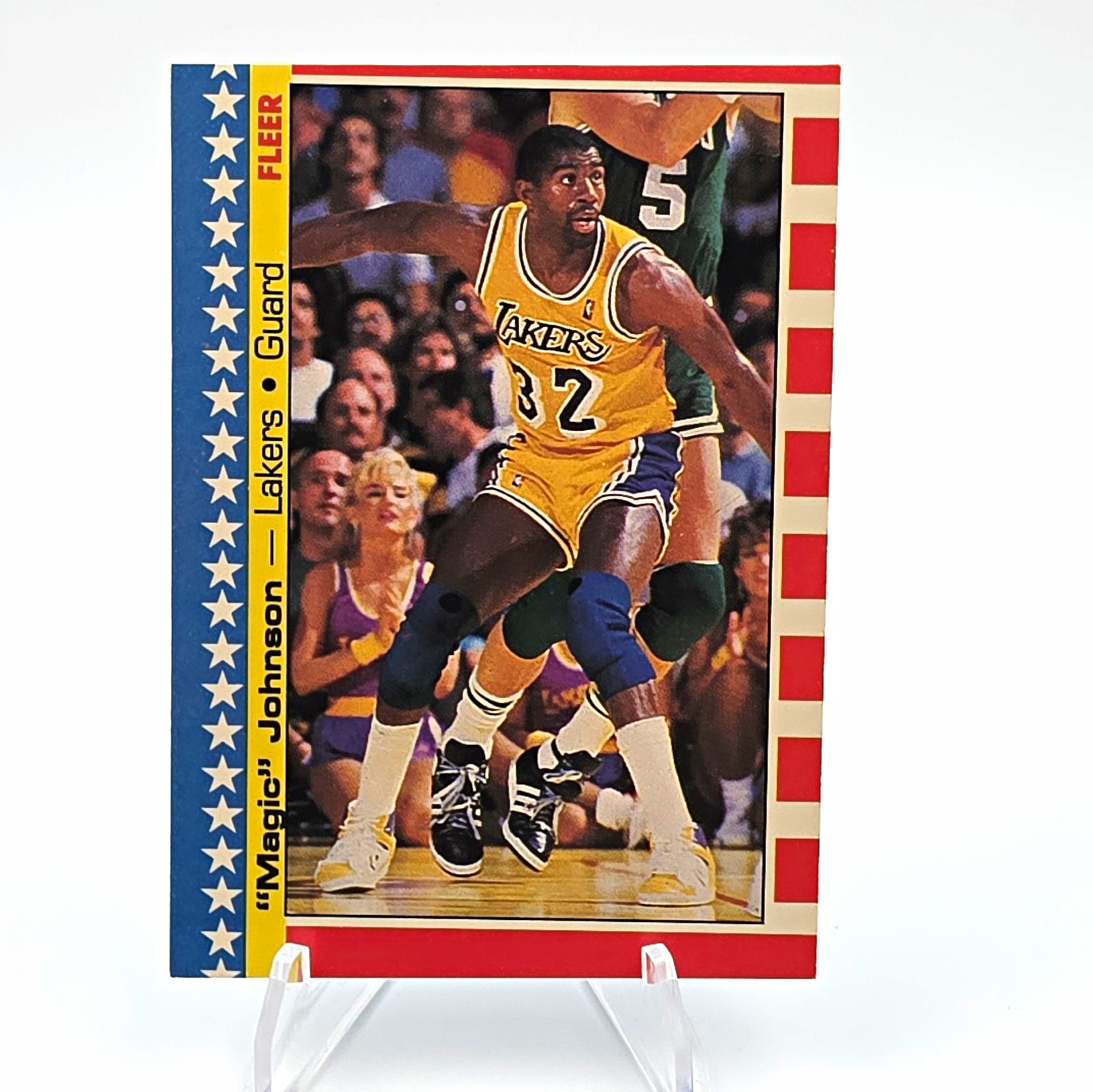 Fleer 1987-88 Stickers Magic Johnson #1 Los Angeles Lakers NBA Insert