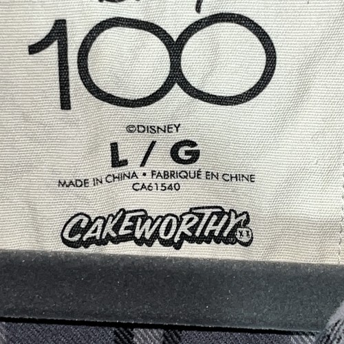 Men’s LRG Disney Cakeworthy 100 Gray Plaid Mickey Mouse Steamboat Willie VTG - Picture 7 of 15