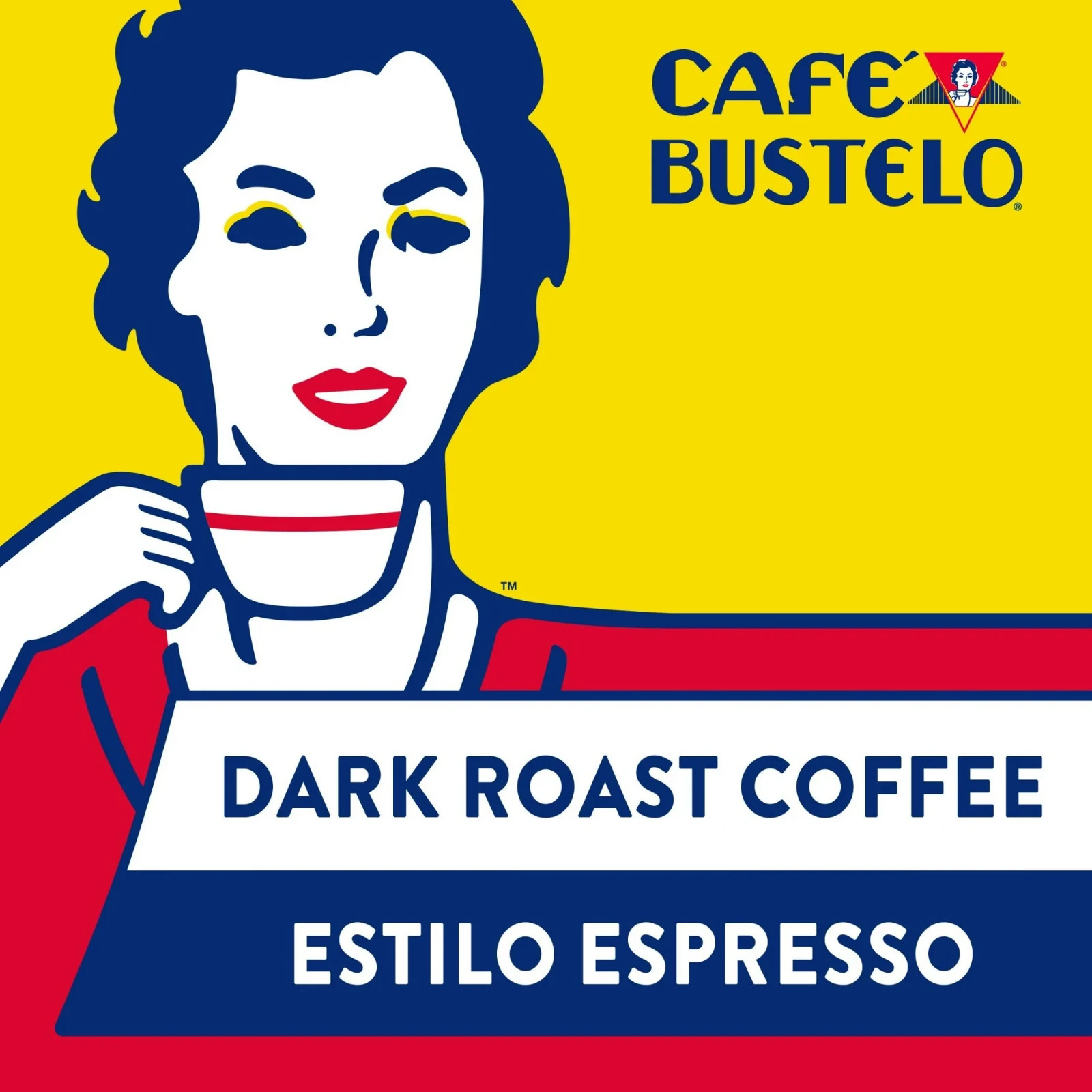 3 Packs Cafe Bustelo Espresso Ground Coffee, Dark Roast, 36 oz Canister