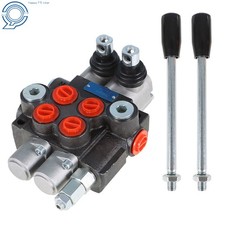 Hydraulic Monoblock Double Acting Control Valve 11 GPM 2 Spool SAE Ports