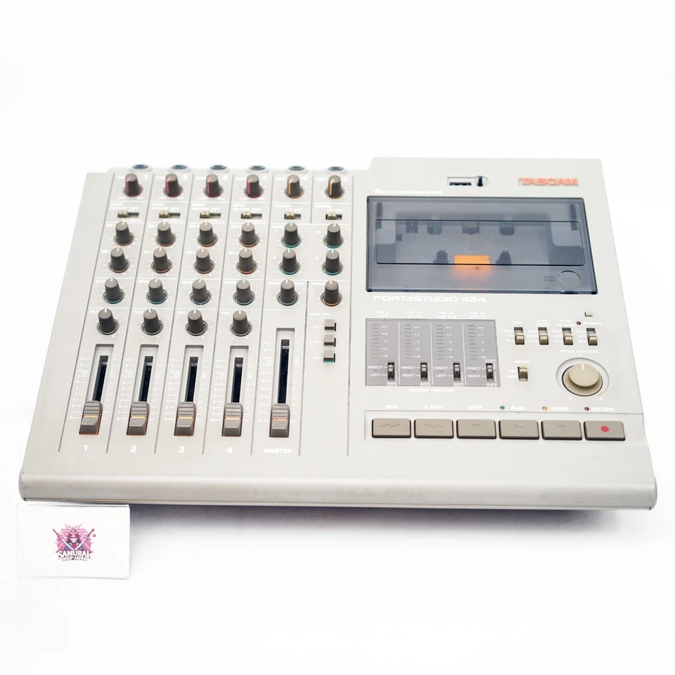 TASCAM Portastudio 424 Cassette 4-Track Multitrack Recorder MTR Tested Japan - Bild 4 von 4