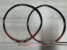  LOT OF 2 Phiten X50 Titanium Necklace Black  Red 18"-19" - NEW
