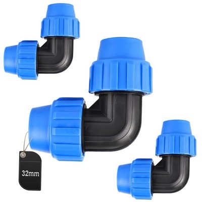 PE Rohr Verschraubung 32mm 90° Winkel Kunststoff Kupplung Wasserleitung