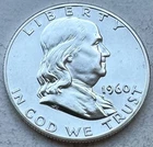 1960 Proof Franklin Half Dollar 90% Silver-INV#8443