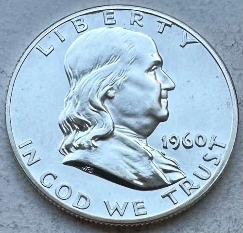 1960 Proof Franklin Half Dollar 90% Silver-INV#8443