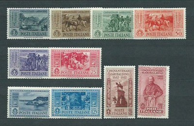 Italia - Correo 1932 Yvert 295/304 ** Mnh Personaje Garibaldi