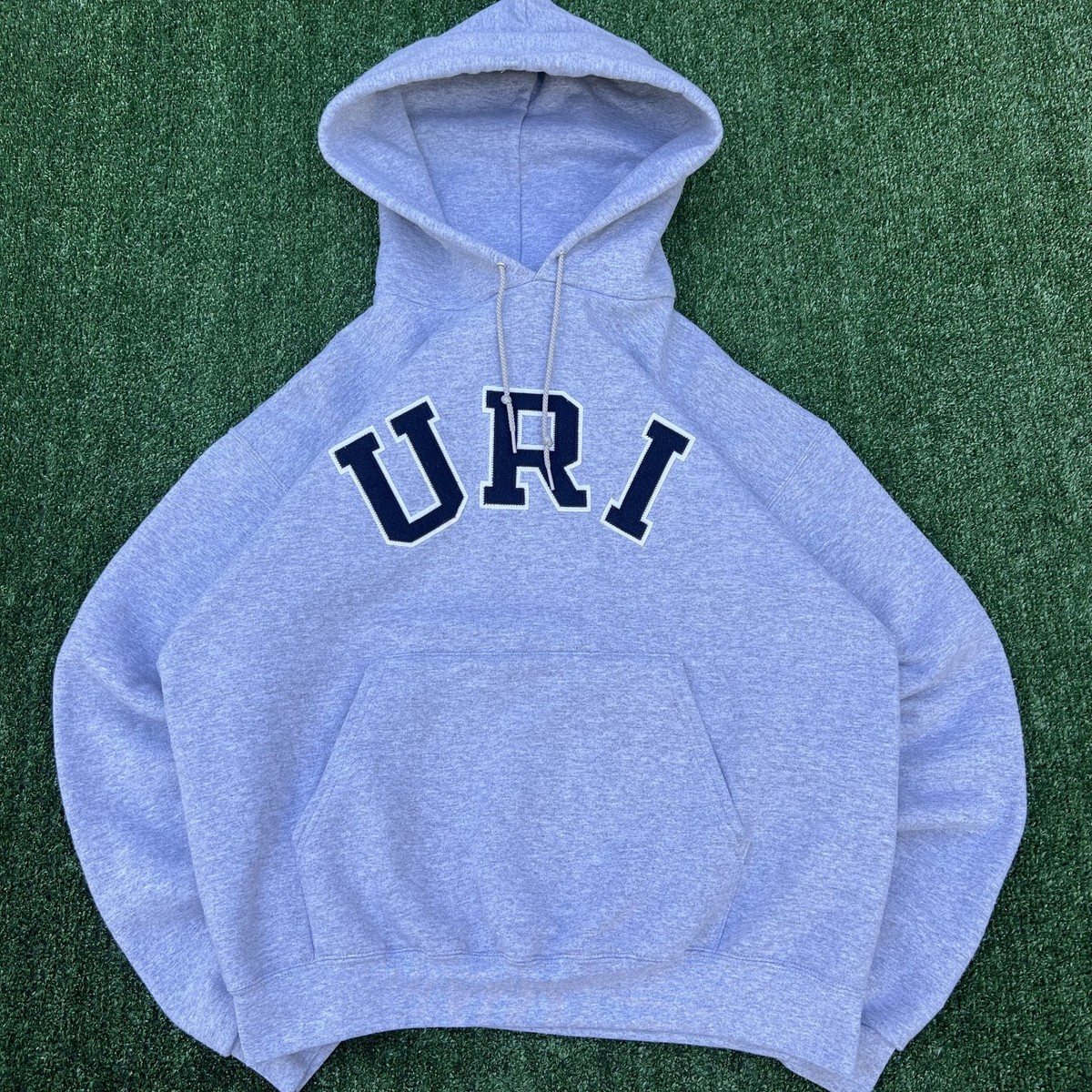 VTG Champion University Of Rhode Island Hoodie Men Large Gray