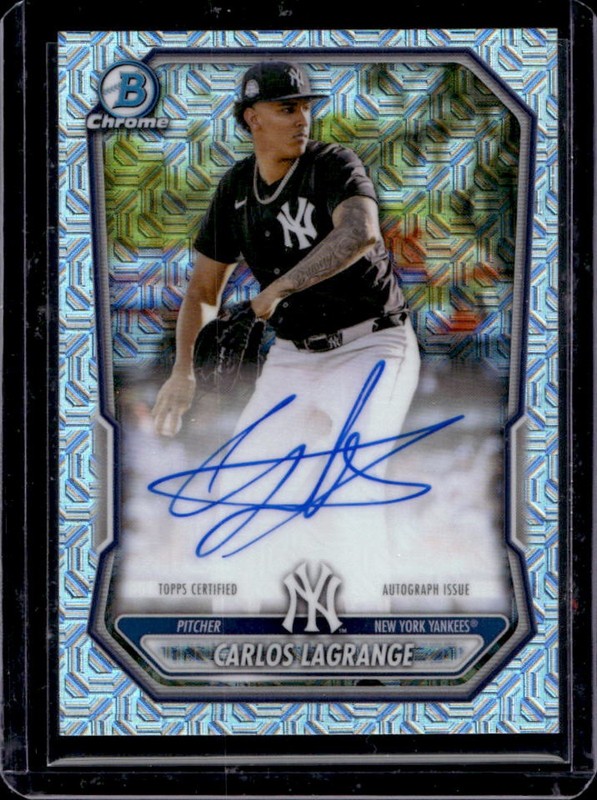 2026 Bowman Mega Box Carlos Lagrange Chrome Prospect Auto Mojo Refractor #BMA-CL