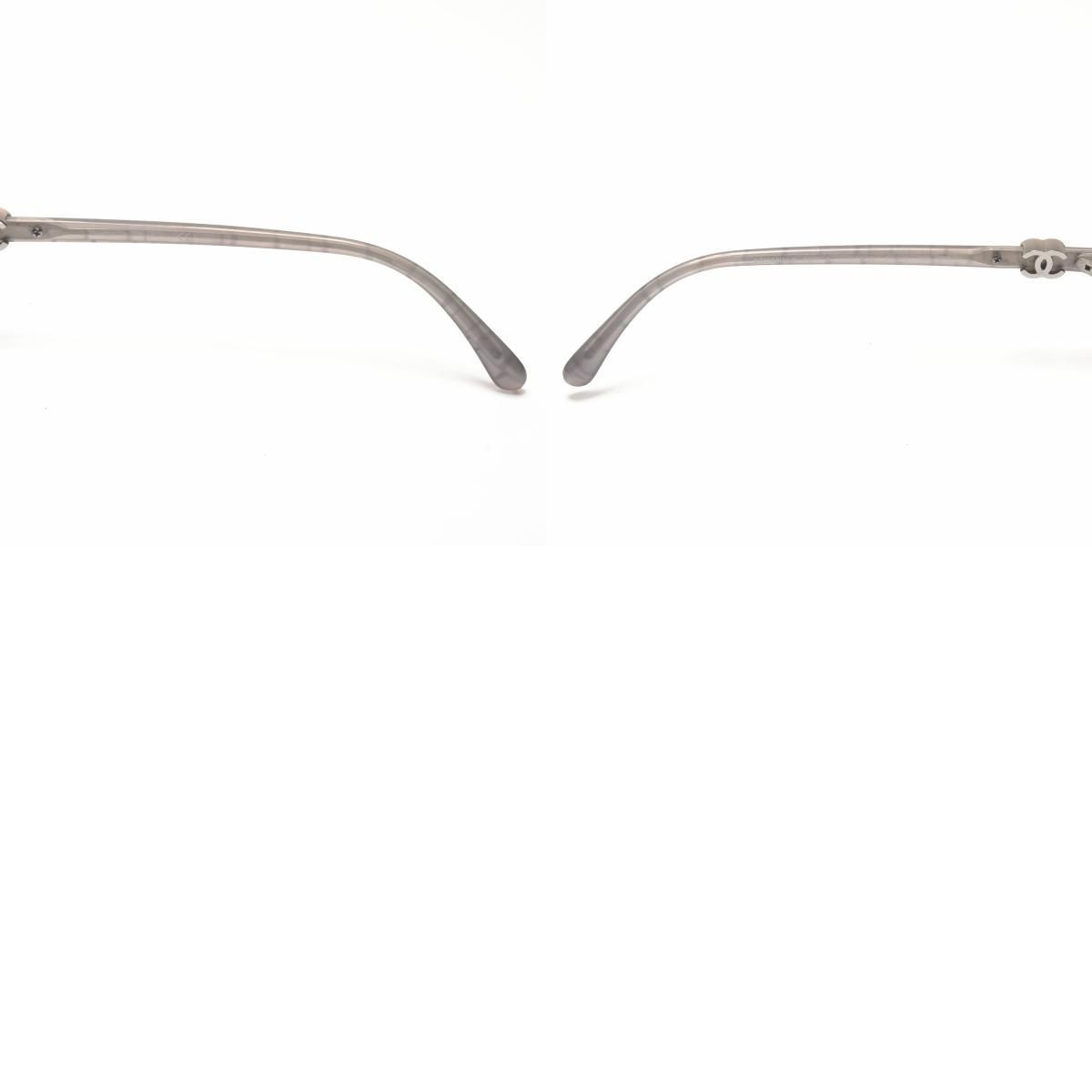 CHANEL Coco Mark Rectangle Sunglasses Purple Marb… - image 10