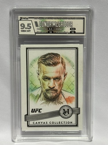 2016 Topps UFC Museum Conor McGregor Sketch Canvas 1/1 (bobstevlic) HGA 9.5 ..