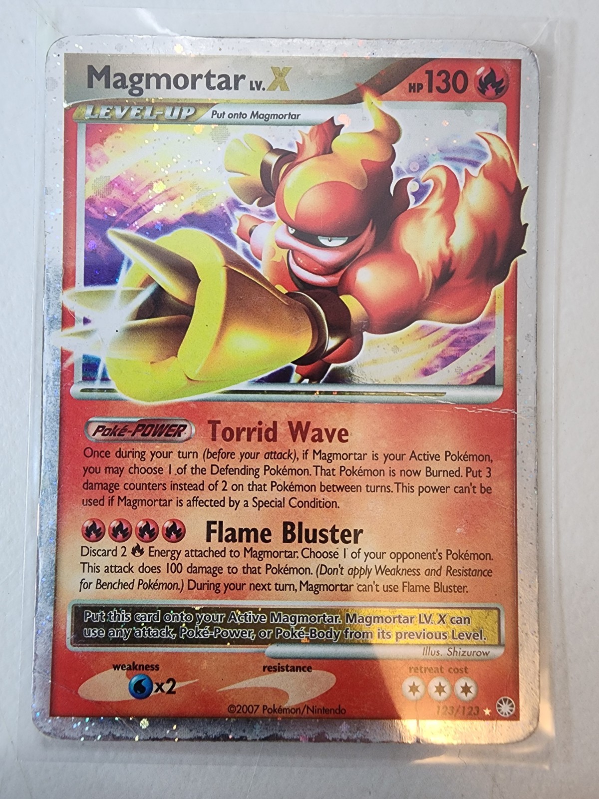 Pokemon TCG Magmortar LV. X 123/123 Mysterious Treasures Holo DMG