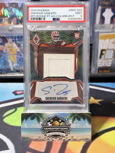 2025 Panini Phoenix- Shedeur Sanders PSA 9 Colorburst RPA /25💥🏈