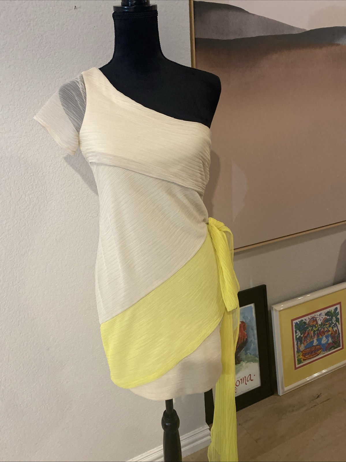 BCBGeneration One Shoulder Mini Sheath Dress Size… - image 1