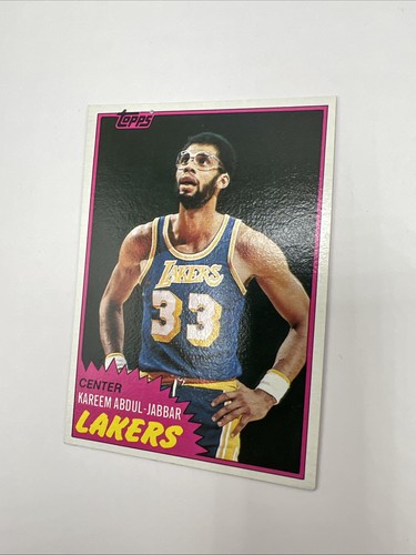 1981-82 Topps NBA Card #20 Los Angeles Lakers Kareem Abdul-Jabbar - Picture 16 of 20