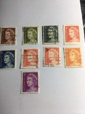 9 AUSTRALIAN SET QUEEN ELIZABETH 1C to 7c somecolours rare