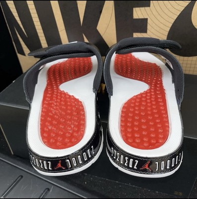 NEW Nike Jordan Hydro 5 Retro Slides Sandals Black/Gym Red  display picture 3
