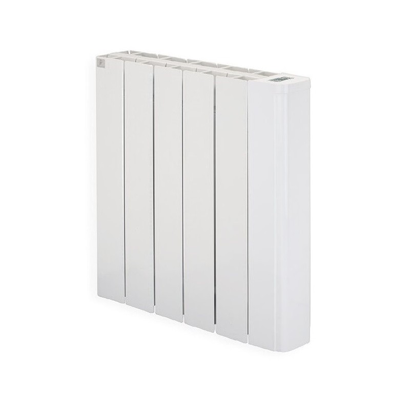 Radiateur inertie fluide 600W horizontal 515x580mm aluminium blanc