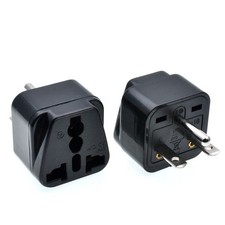 Black NEMA 6-15P Universal Plug Adapter 110-250V 15A,Universal World to black