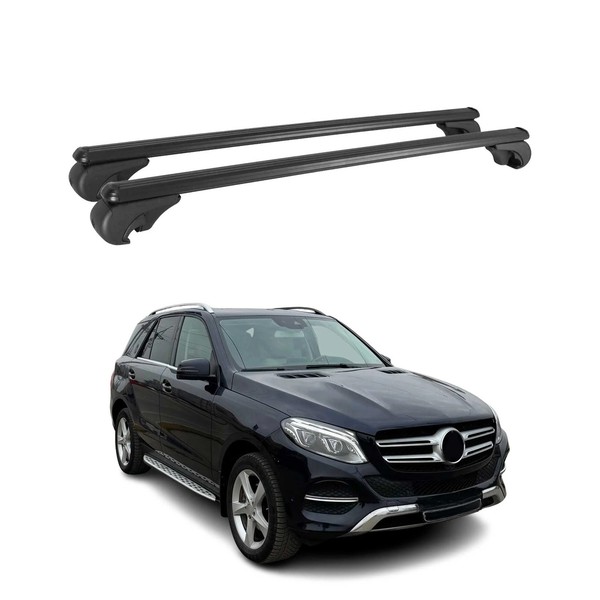 DachträGer GrundtäGer FüR Mercedes Gle W166 2015-2019 75Kg Alu Schwarz 2Tlg-image
