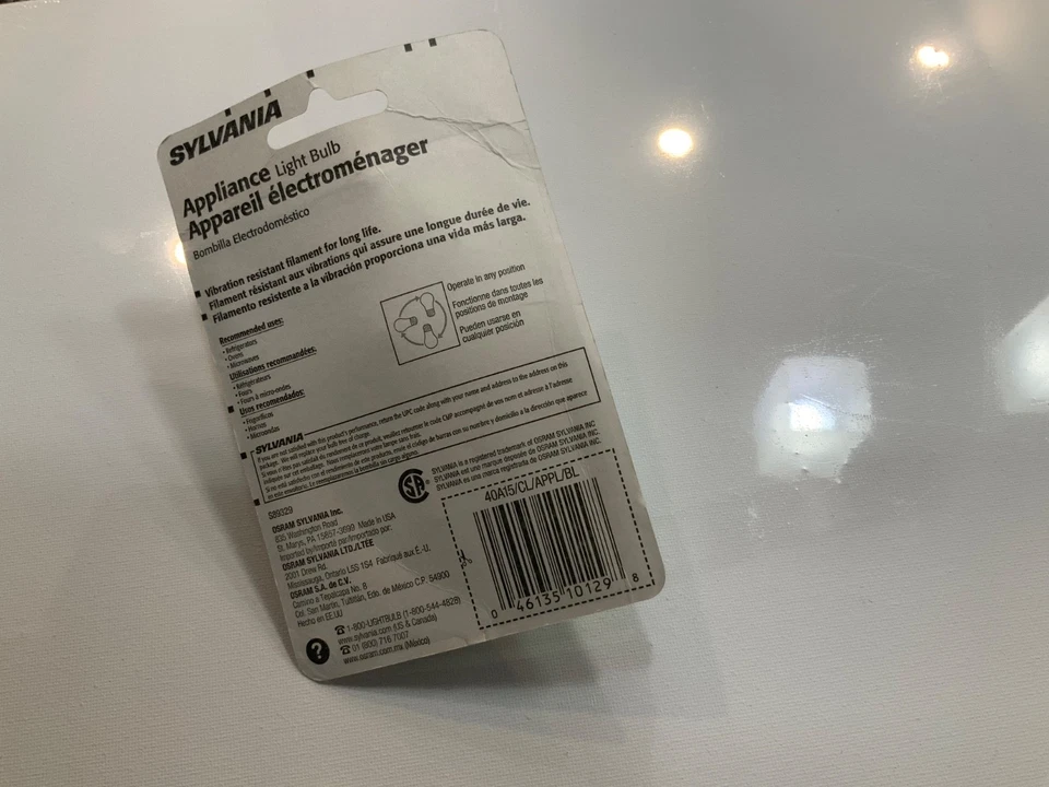  Sylvania 40W Appliance Light Bulb A15 For Refrigerators & Ovens E26 Medium Base - Image 2 of 3