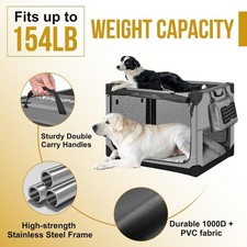 OneTigris Collapsible Dog Crate Lg Soft Pet Carrier Travel Kennel Tactical Gear