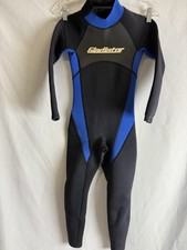 Gladiator neoprene surf dive wet suit unisex size 4 black and blue
