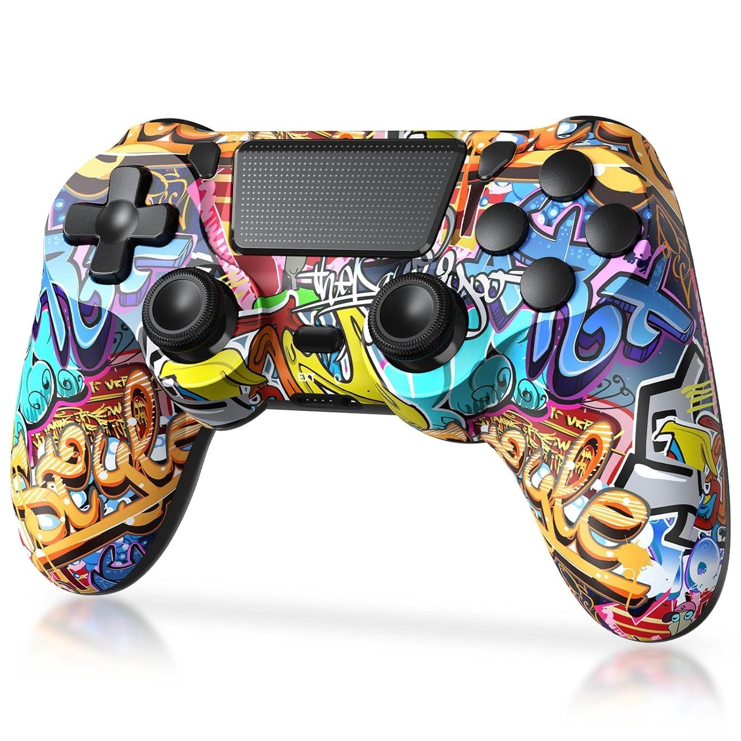 Wireless Controller Compatible with PS4/Pro/Slim, with Vibration Feedback, Mo...