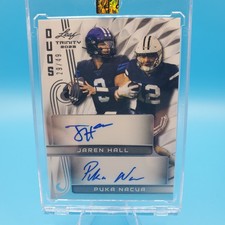 2023 Leaf Trinity - Trinity Duos Puka Nacua, Jaren Hall White Silver /49 RARE