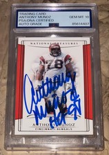 2018 National Treasures Anthony Munoz Signed Autographed Card #100 65/99 PSA