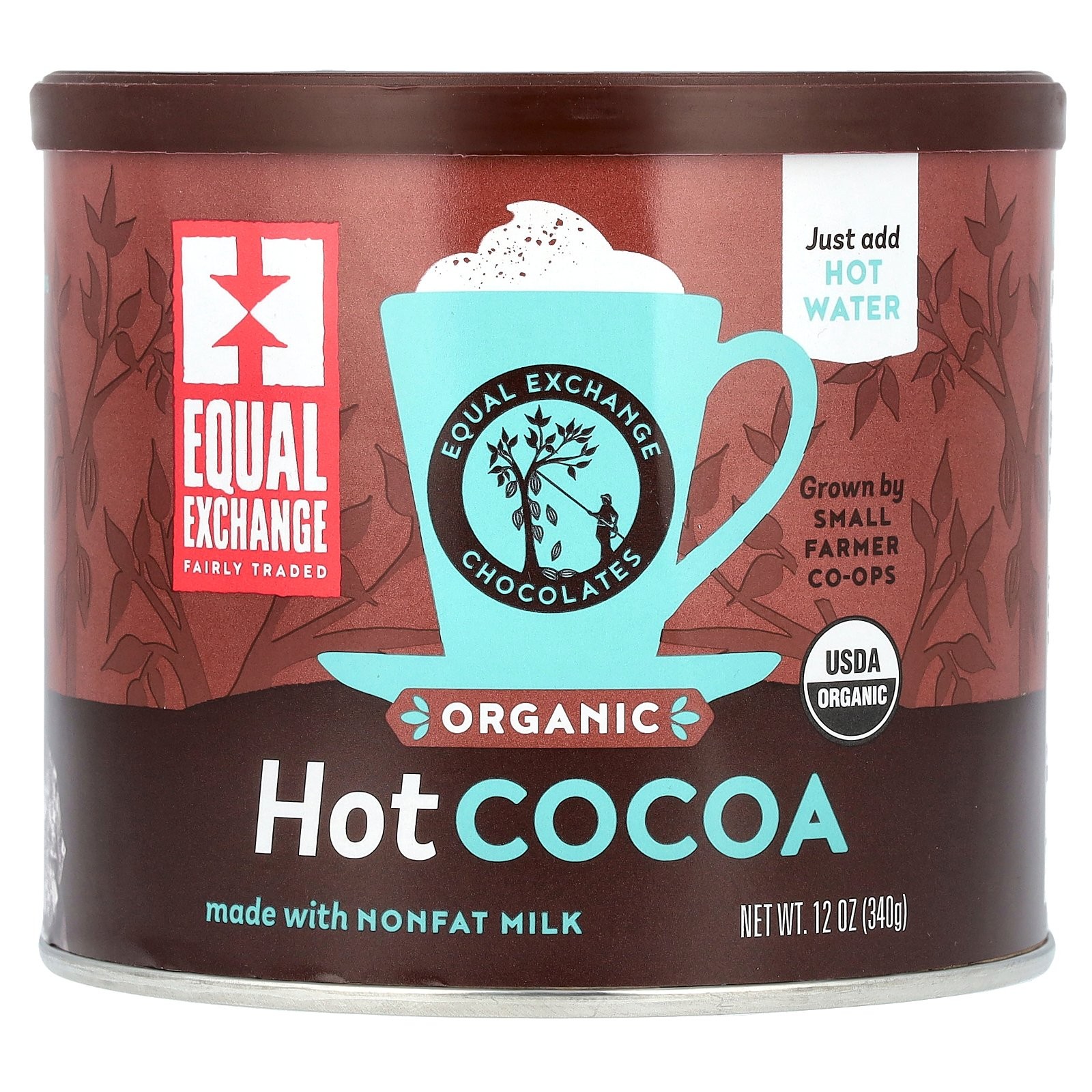 Equal Exchange Organic Hot Cocoa 12 унций 340 г Справедливая торговля, кошерный, органический