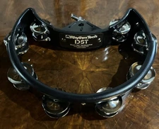 Rhythm Tech Drum Set Tambourine - Black with Nickel Jingles