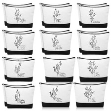Inspirational Makeup Bags for Women, Employee Appreciation Gifts, 20pcs Flowers