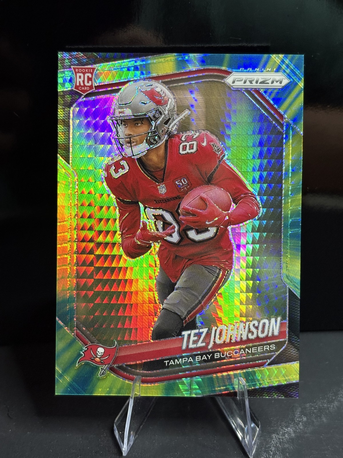 2025 Panini Prizm - Rookies Tez Johnson #381 Hyper Prizm /200 (RC)