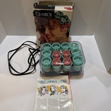 CLAIROL Lock N Roll Pageant Spoolies 24 Hot Rollers Hair Curlers BT-1 Box 1989