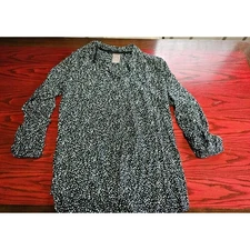 White Stag Black White Button Up Blouse Womens Small