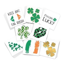 St. Patrick  s Day Temporary Tattoos/Pack of 40 / Skin Safe/Removable Multicolor
