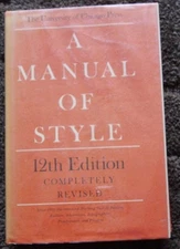Manual of Style Hardcover University of Chicago Press Staff