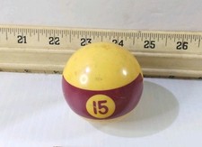 Vintage Number 15 Ball Billiard International Pool Ball 2 1/4" Pre-owned Good.