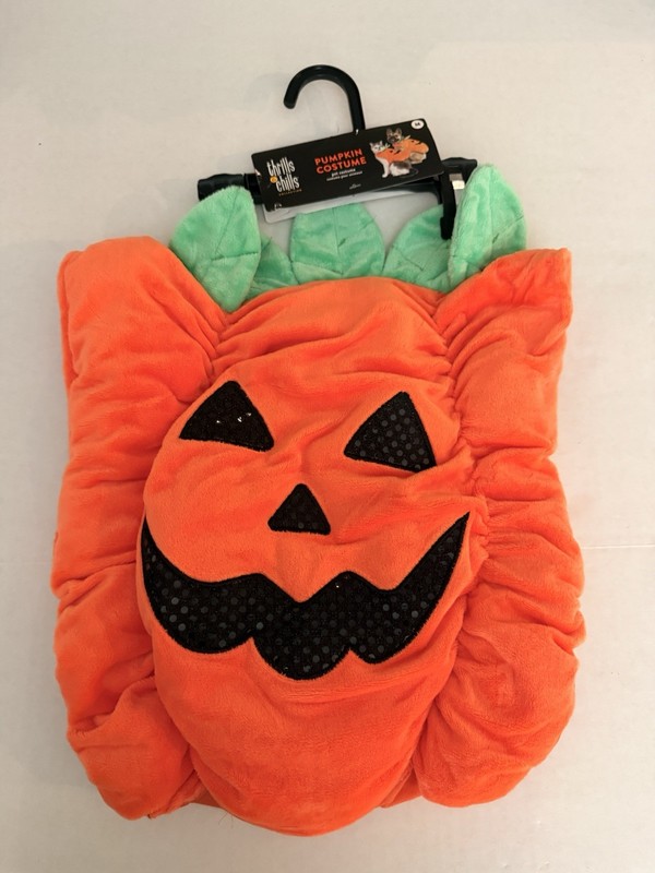 Thrills & Chills Pet Orange Pumpkin Dog Or Cat Costume Size Medium NWT
