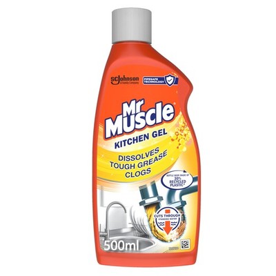 Mr Muscle Kitchen Drain Unblocker & Cleaner Gel (500ml) löst Verstopfungen, funktioniert