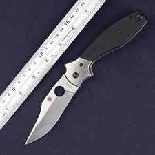 Schempp Folding Pocket Knife Black G10 Handle Camping Survival Outdoor Knives