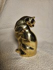 Rare Stunning French Vintage Brass Cat/Panther — photo 2