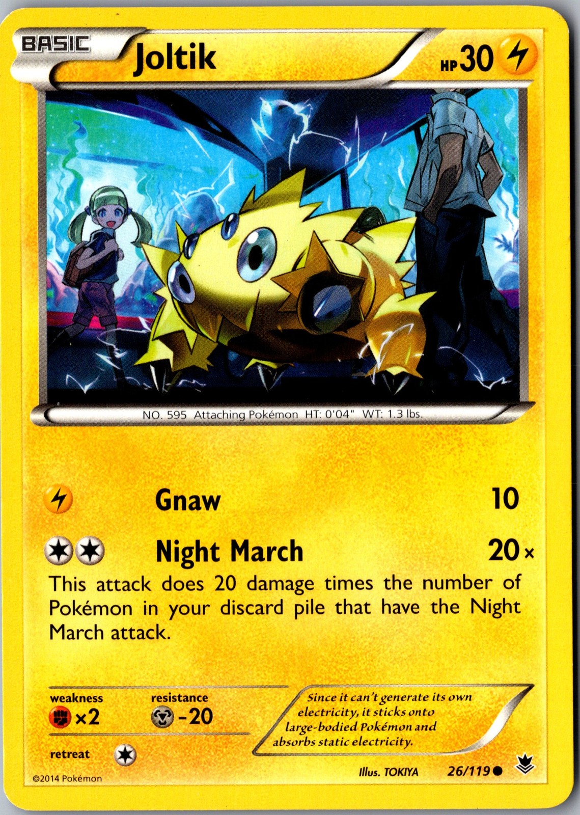 Joltik 26/119 Common Phantom Forces Lightly Played Pokemon Card TCG Single