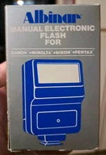 Vintage ALBINAR MANUAL ELECTRONIC FLASH MODEL 15M Canon Minolta Nikon Pentax NEW